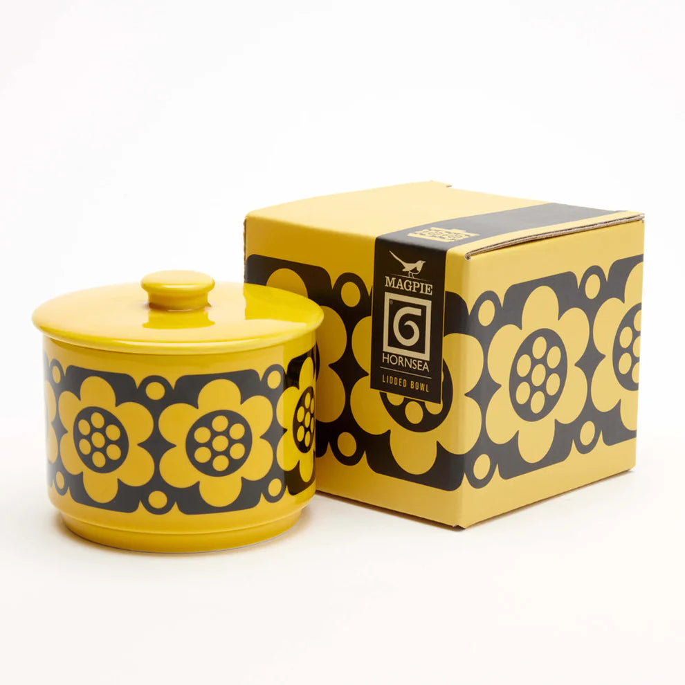 Magpie x Hornsea | Lidded Bowl Geo Flower Yellow