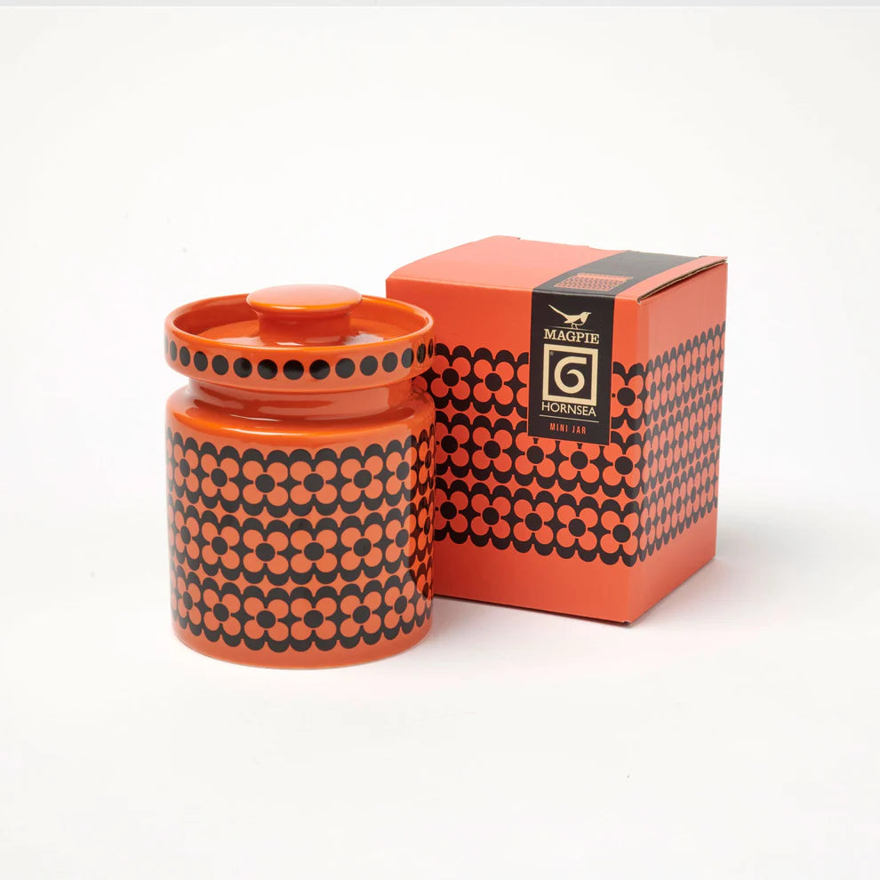 Magpie x Hornsea Mini Jar | Orange Repeat Flower