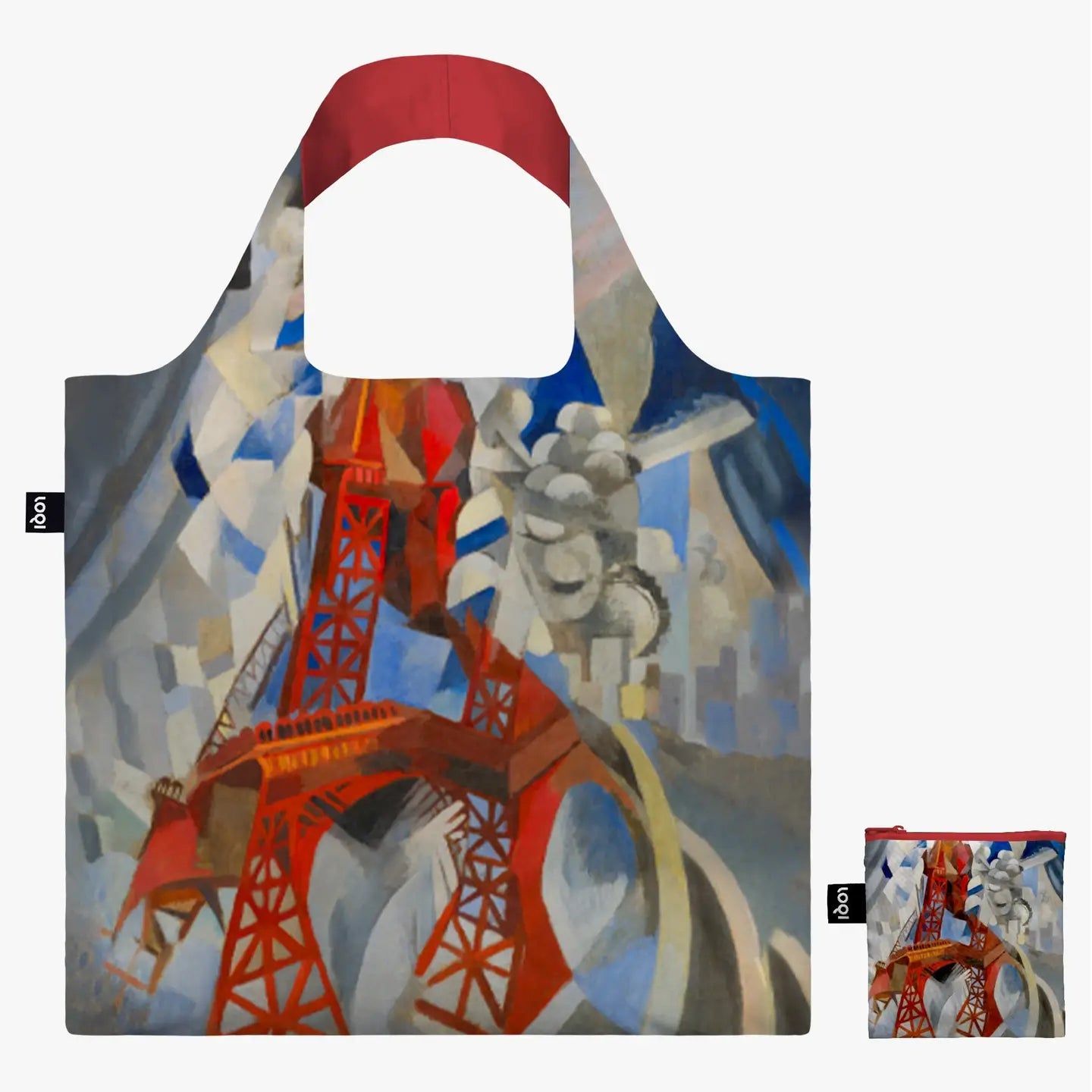 ROBERT DELAUNAY |  RED EIFFEL TOWER LOQI RECYCLED BAG