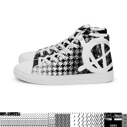 ANATYPE-DO-A-RUNNER-SHOES TWEED AND LEOPARD SKIN BLACK AND WHITE PATTERN PUNK
