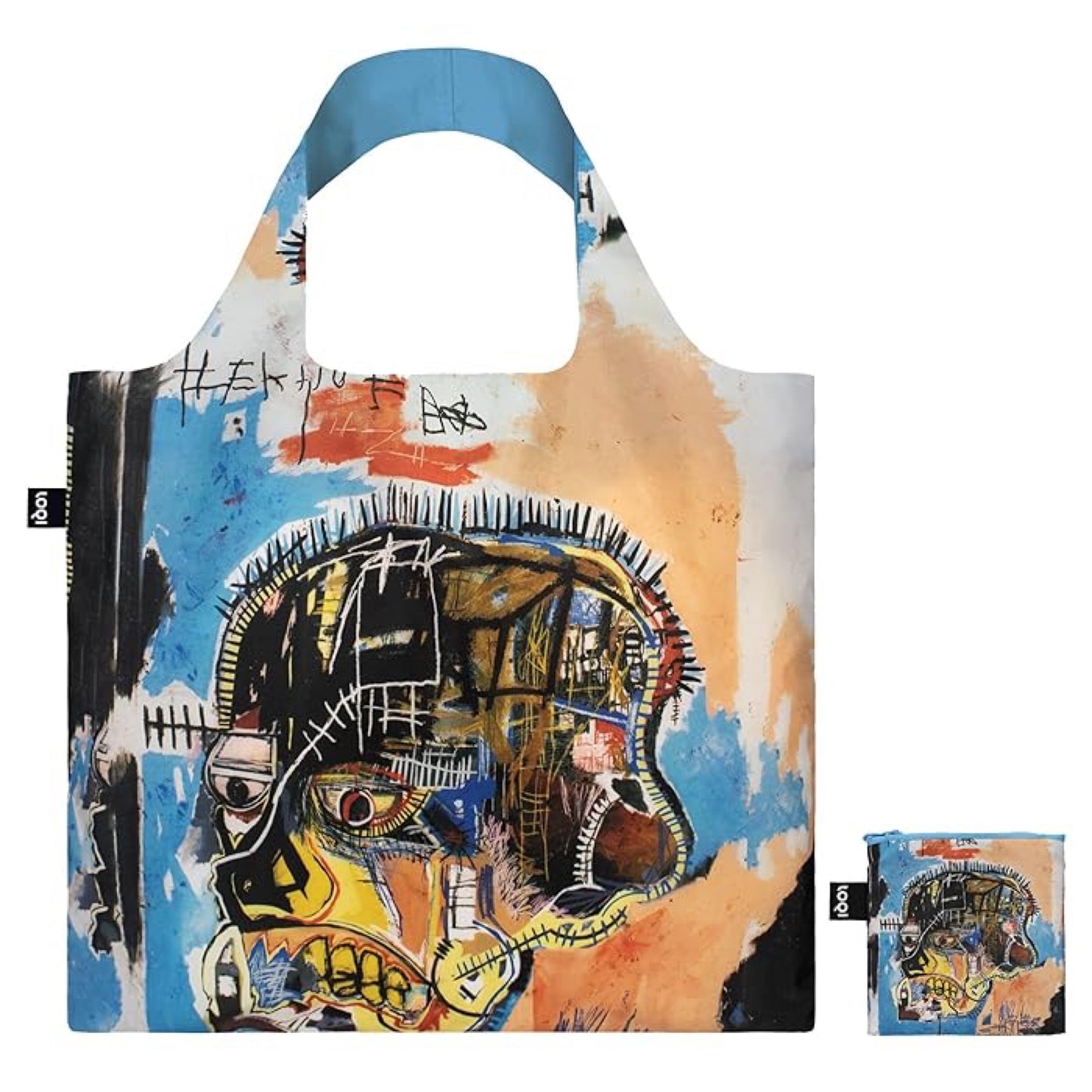 LOQI | BASQUIAT | UNTITLED SKULL RECYCLED BAG